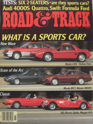 ROAD & TRACK 1984 MAR - MGA, SPORTSCAR DUEL, 250F